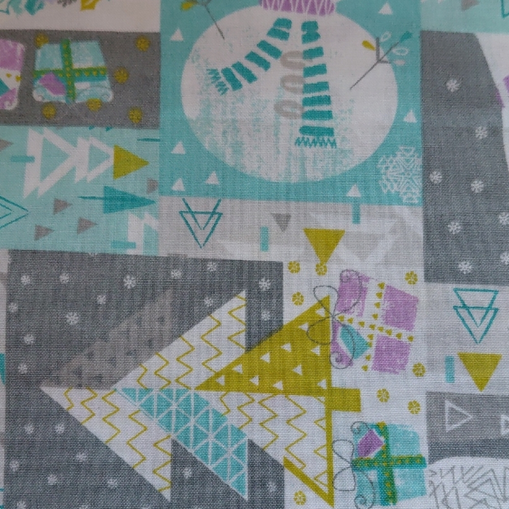 Christmas Pastel Snowman and Tree Fabric - Picture 6 of 7